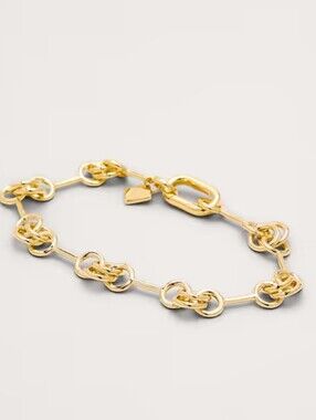 Banana Republic Double Ring Chain Bracelet. Color GOLD. NEW WITH TAG.